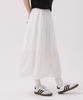 AWESOME STUDIO Cotton Tiered Long Skirt White