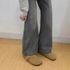 Black and Gray Striped Wide-leg Jeans for Women In Autumn and Winter Plus Velvet High Waist Straight Versatile Casual Floor Pants