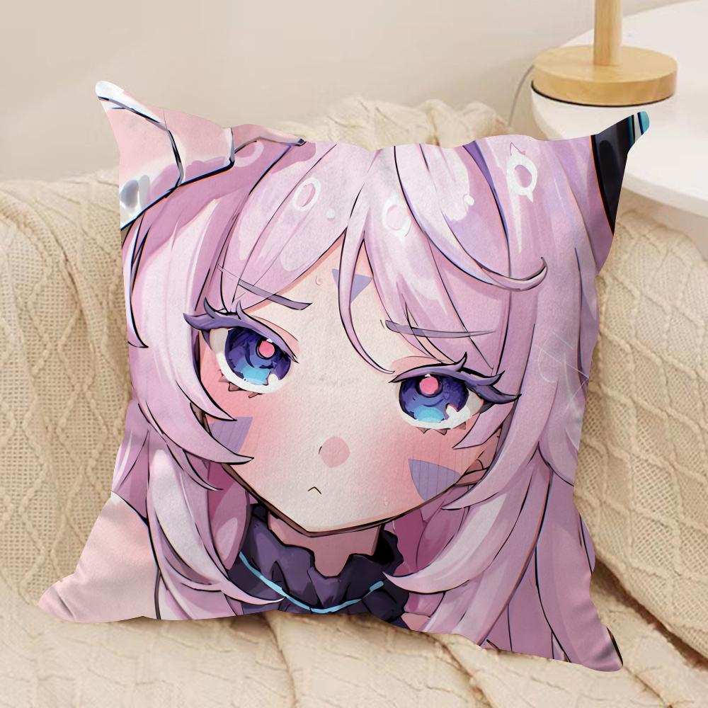 Genshin Impact Citlali Sexy Cushion Cover Silky Short Plush Invisible Zipper Dustproof Sofa Pillow Case for Home Decor