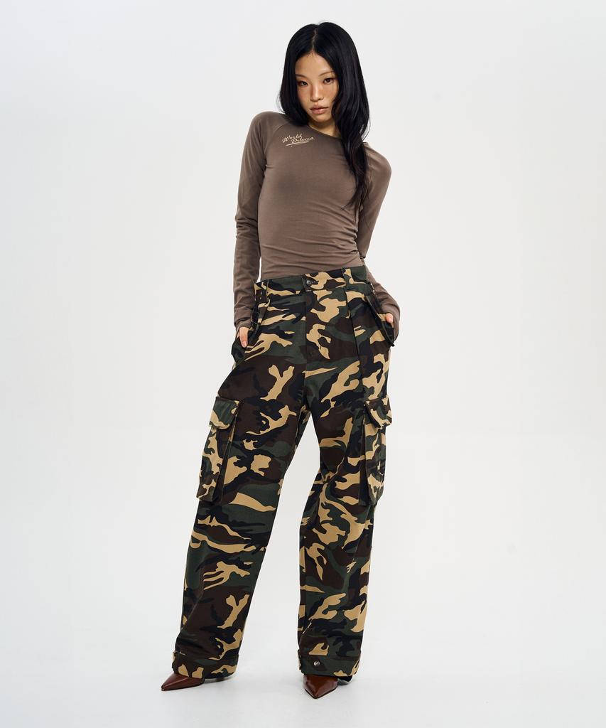 Woldeudillema Set-Up Military Pocket Cargo Pants (Camo)