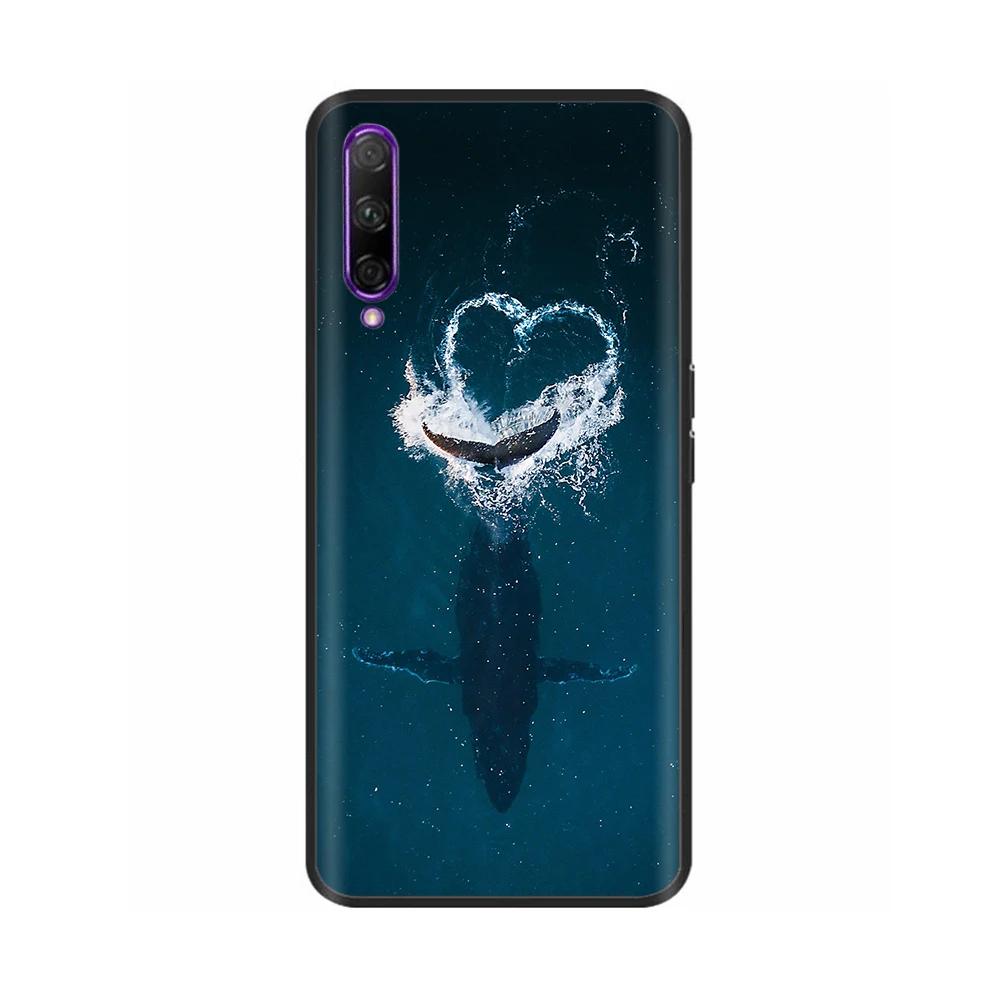 Black Silicone Case For Huawei P Smart Pro Case Cute Soft Cover for Huawei P Smart Pro Fundas PSmart Pro Protective Shell Capas