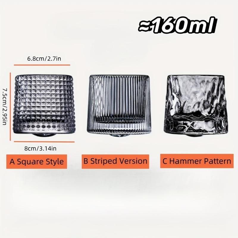 1pcs 150ml Rolling Whisky Glass Stylish Glassware for Scotch Bourbo Cocktail Cognac for Bar Glassware Tool Home Kitchen Supplies