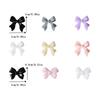 30Pcs/1Box White Ribbon Resin Bowknot Nail Charm Parts 3D Ribbon Nail Art Decoration Accessories Diy Manicure Design