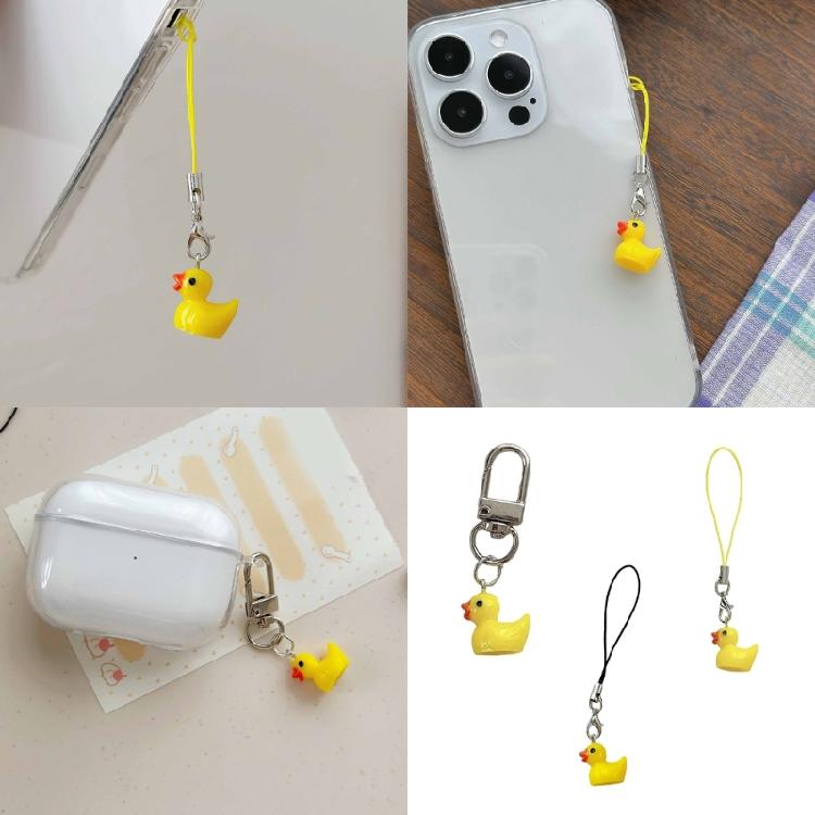 Fashionable Duck Shaped Phone Jewelry Easy To Attach Animal Keychain Accessory Versatile Bag Pendant Decoration