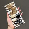 12pcs Elegant Milk Coffee Color Hair Ties - Chic Acrylic Ponytail Holders for Women & Girls, Simple Style Hair Accessories,Valentine'S Day Gift