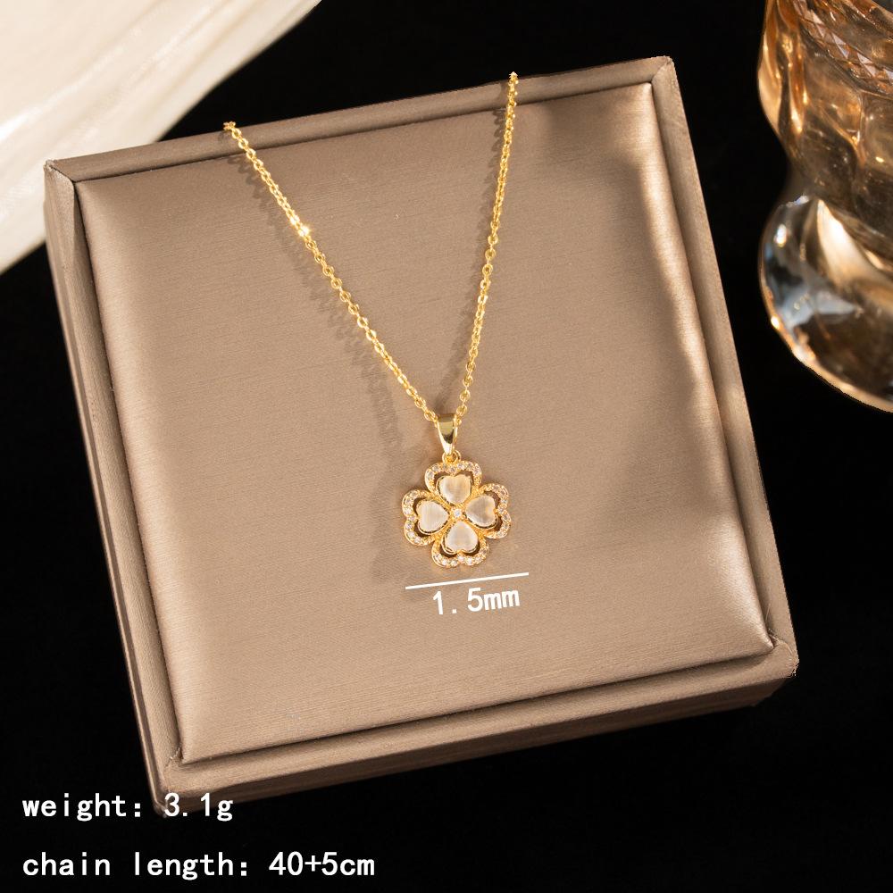 Light Luxury Zircon Full Diamond Choker Necklace Titanium Steel Versatile Minimalist Accessories for Women