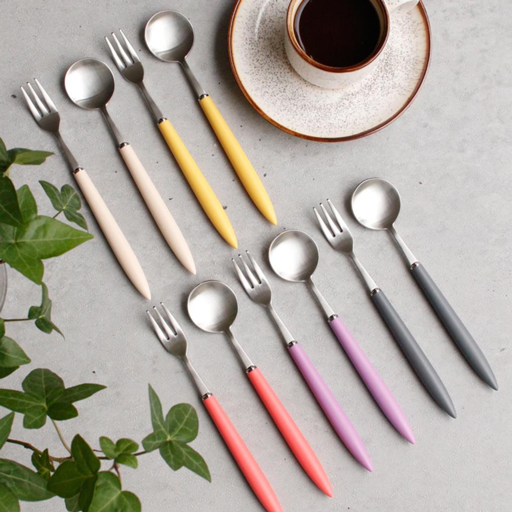 

(Стелла) Сатиновая чайная ложка, чайная вилка - 5 цветов Teaspoon Purple