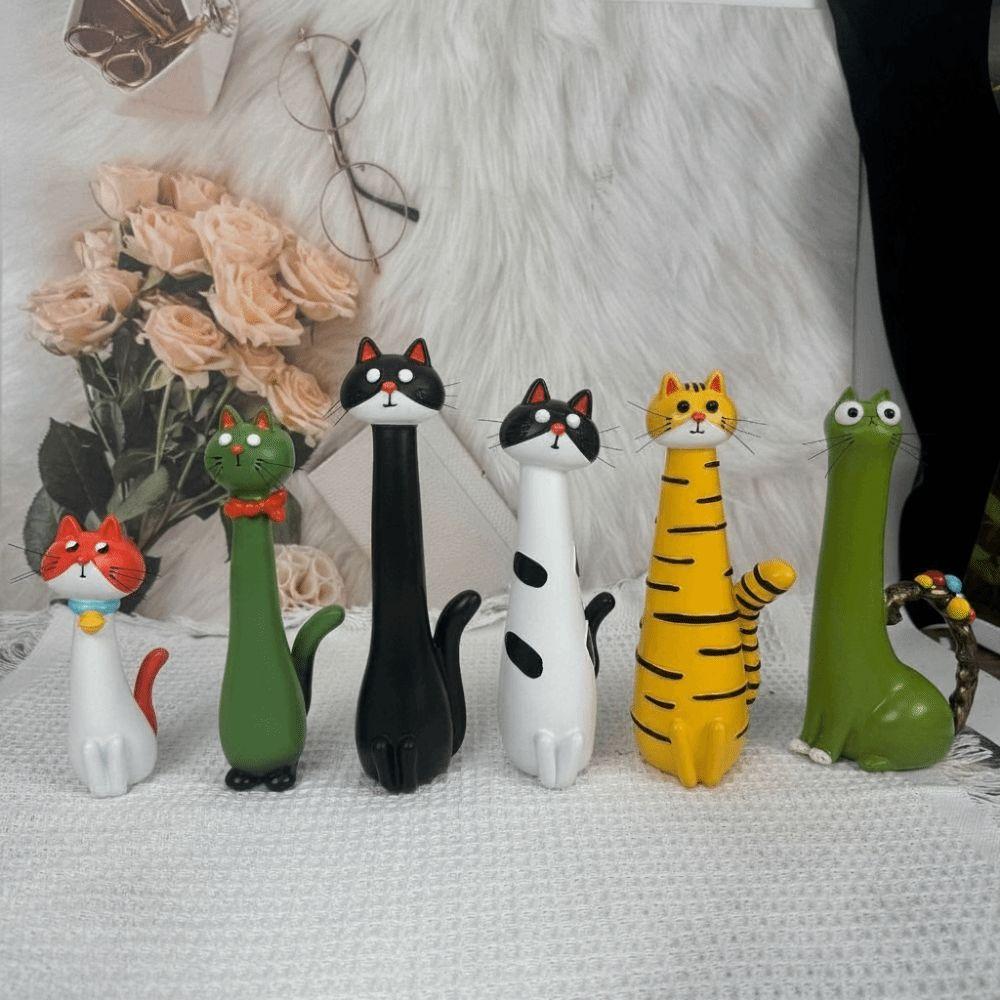 Handgefertigte katzenförmige Vase Niedliche handgefertigte Vasen-Dekorationen Geschenk Kreative Cartoon-Katzenvase Büro