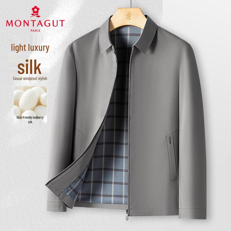 Мужская ветрозащитная куртка кэжуал из смесового шелка MONTAGUT M