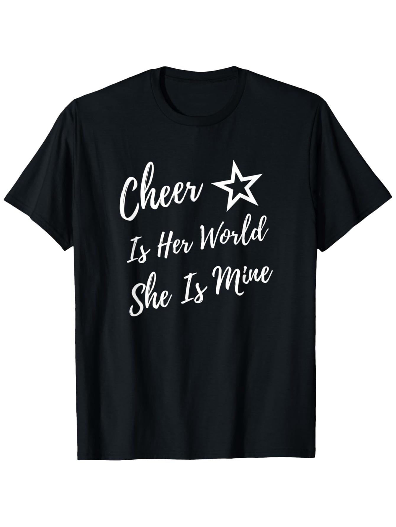 Cheer Is Her World She Is Mine Cheerleading Mom Shirt T-Shirt S разноцветный