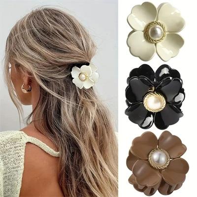 Pince à Fleurs pour Grandes Pinces à Cheveux Pince Boucle pour Dames pour Pince à Cheveux Barrettes Épingles à Cheveux pour Femme Pince Crabe Accessoires Japonais