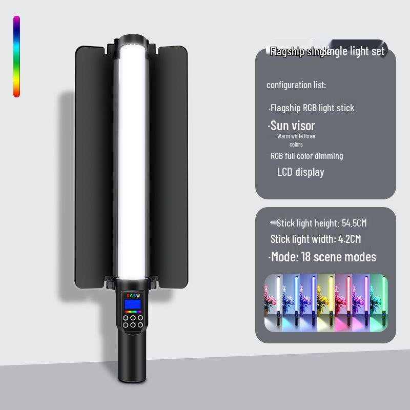 Portable RGB LED Handheld Fill Light Bar for Professional Photography and Nighttime Outdoor Scenes