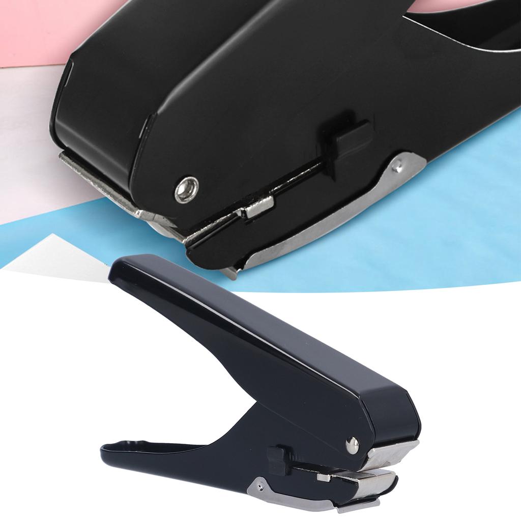 Hole Puncher Single 10 Pages Labor Saving Handle Punching Machine for Business Cards Plastics