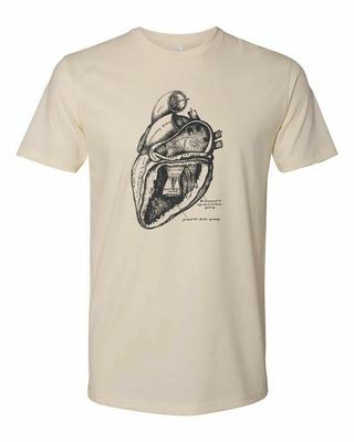 Cottage Cult Clothing Maglietta T Shirt Cotone Anatomia Medica Arte Vittoriano Cuore #7