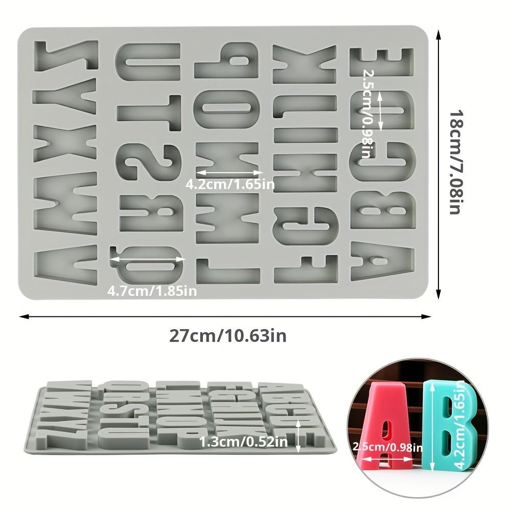 26-Letter Alphabet Silicone Mold, Non-Stick Baking Pan for Chocolate, Candy, Ice Cubes, Cake Decoration, Food Grade