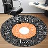1pc Music Genres Chair Carpet for Office, Soft, Non-Slip Polyester Mat, Office, Living Room, Bedroom, Durable Polyester yy251207122
