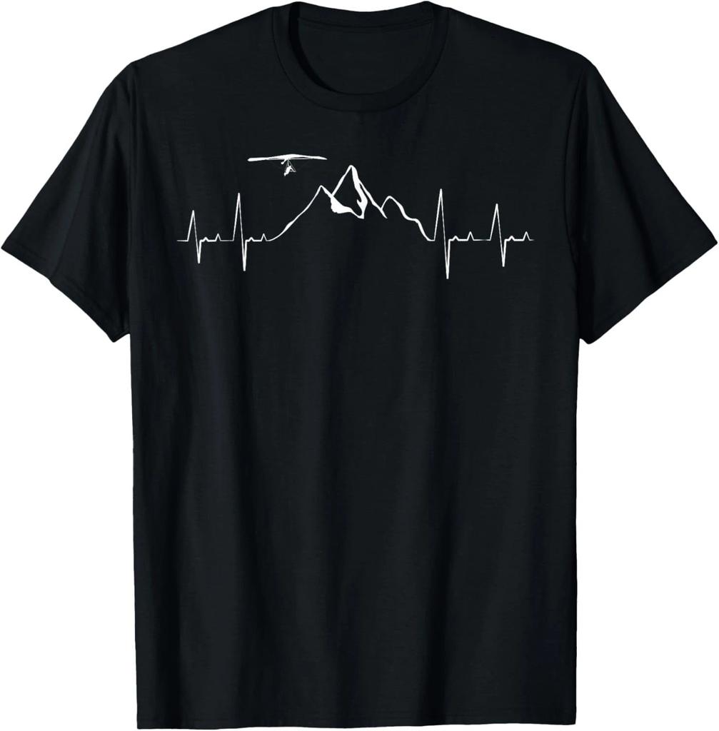 Funny Design Hang gliding pilot heartbeat hang glider EKG Gift Unisex T-Shirt