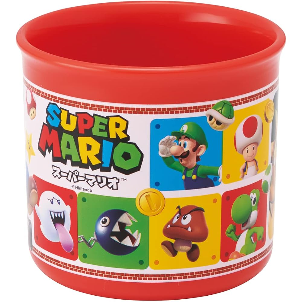Skater (Skater) Cup, Kids, Plastic Lunch Box, 200ml, Dishwasher Safe, Made in Japan, Super Mario ...