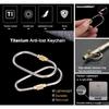 JOGOAUTO Titanium Carabiner Clips with Titanium Key Rings,Key Chains for car Keys, Small Locking carabiners Clips Mini,Quick Release Keychain,J451
