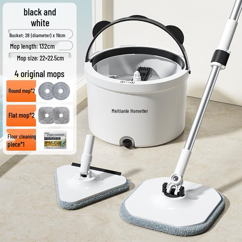Meitianle Lazy Spin Mop with Clean/Dirty Water Separation - Ideal New Year Gift
