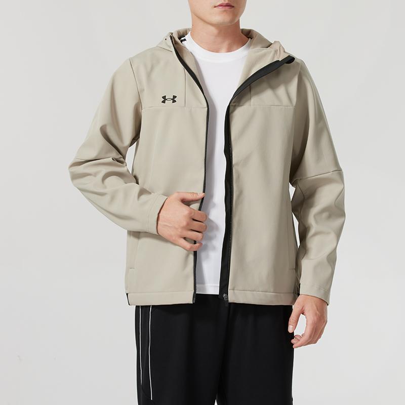 Under Armour Outdoor Windproof Warm Hooded Jacket Unisex Jackets Khaki 24600408-203