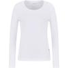 EA7 Long Sleeve Stretch Cotton Regular T-Shirt Women Tops White 6DTT06-TJQCZ-0104