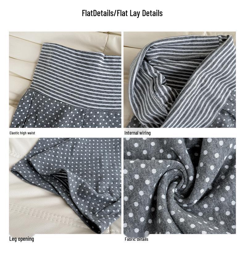 Women's Spring Polka Dot High-Waisted Micro-Flare Pants - Slimming and Versatile