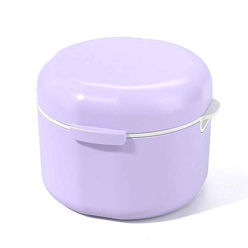 Cutie pentru proteze pentru baie Cutie pentru pahare Suport portabil pentru dinți falși Recipient pentru înmuiere Reținere ortodontică Coș de curățare