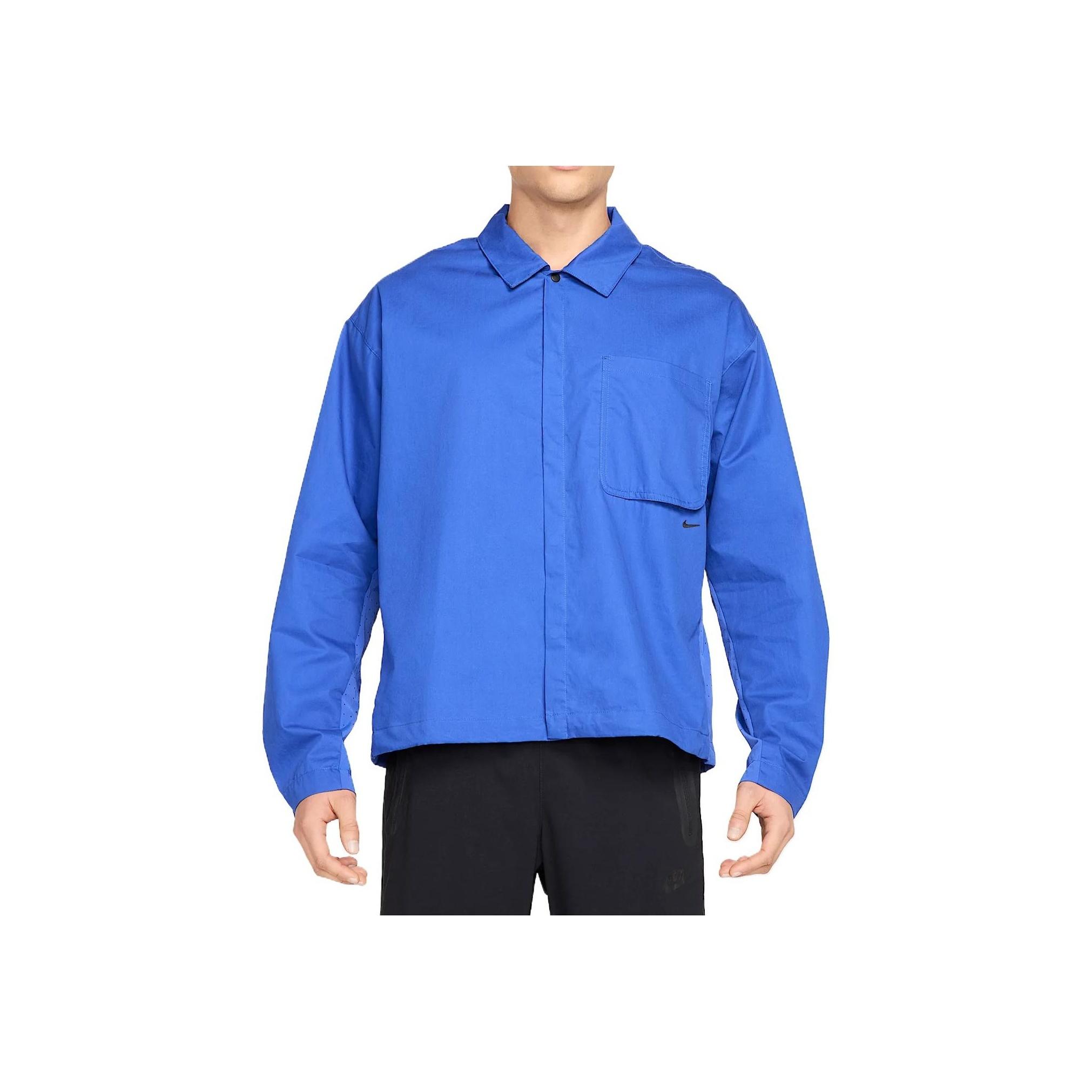 

Nike Sportswear Tech Comfortable Soft Loose Skin-Friendly Long Sleeve Shirt Men shirts Blue HJ2936-480 XL