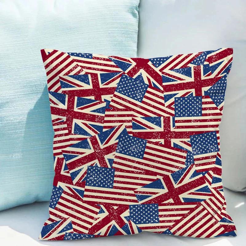 

British Style London Cushion Covers Pillow Cases Decorative Sofa Cushions Sleeping Pillows Room Decor Pillowcases Cover 30x30cm бордовий