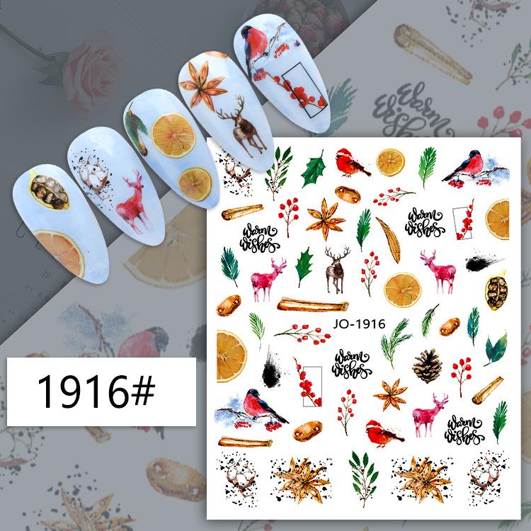 3D Christmas Nail Art Stickers: Snowflake, Reindeer & Santa Designs for Beautiful Nail Decorations