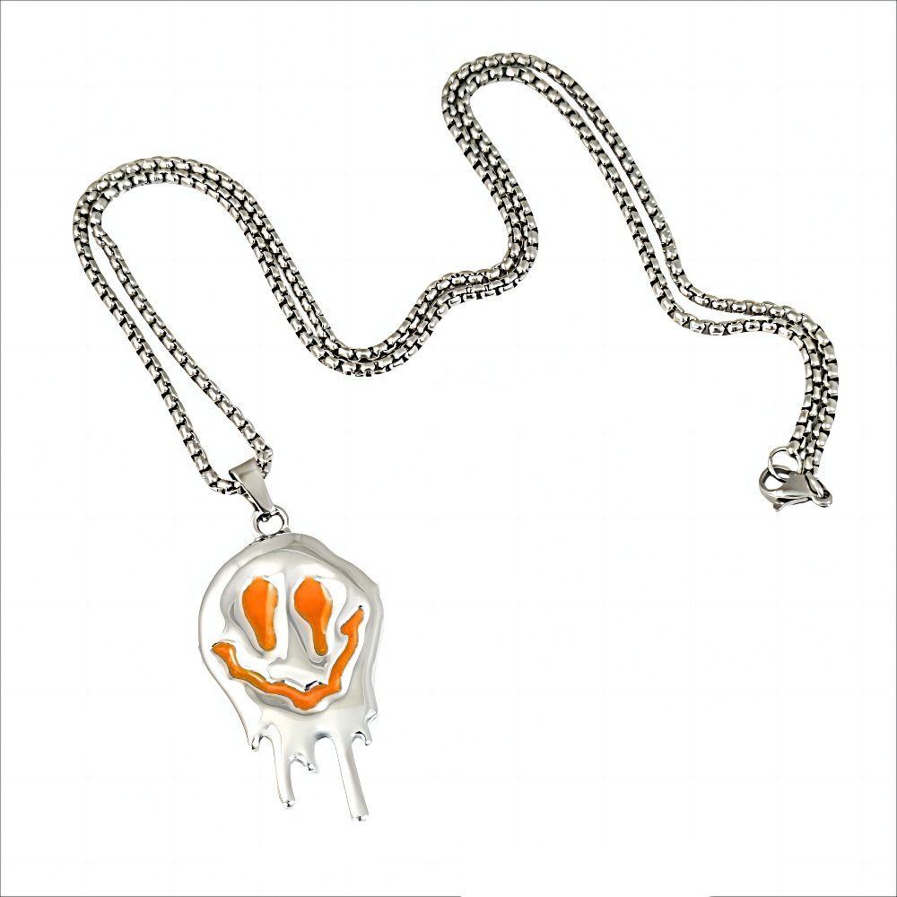 Neck Jewelry Halloween Skull Necklace Punk Hip Hop Neck Chains Luminous Pendant Necklace  Women Men