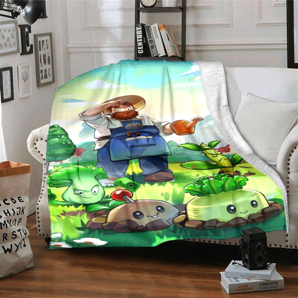 Plants Vs. Zombies Blanket Soft Warm Cozy Suitable for Bedding Seaside Livingroom for All Occasions Modern Style Birthday Christmas Gift Blanket