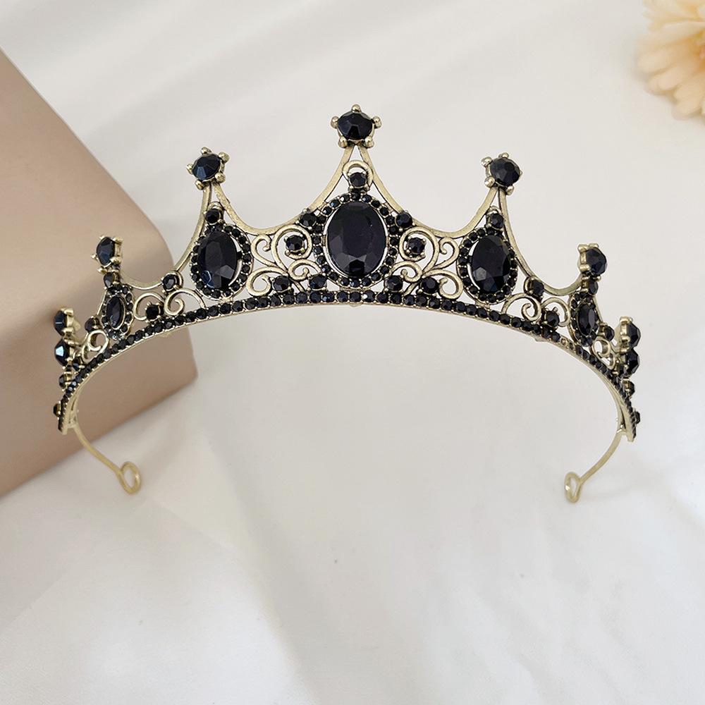 Halloween Black Big Crown Dress Headdress Dinner Hair Accessories Photo Photo Crown Wedding Photo Accessories