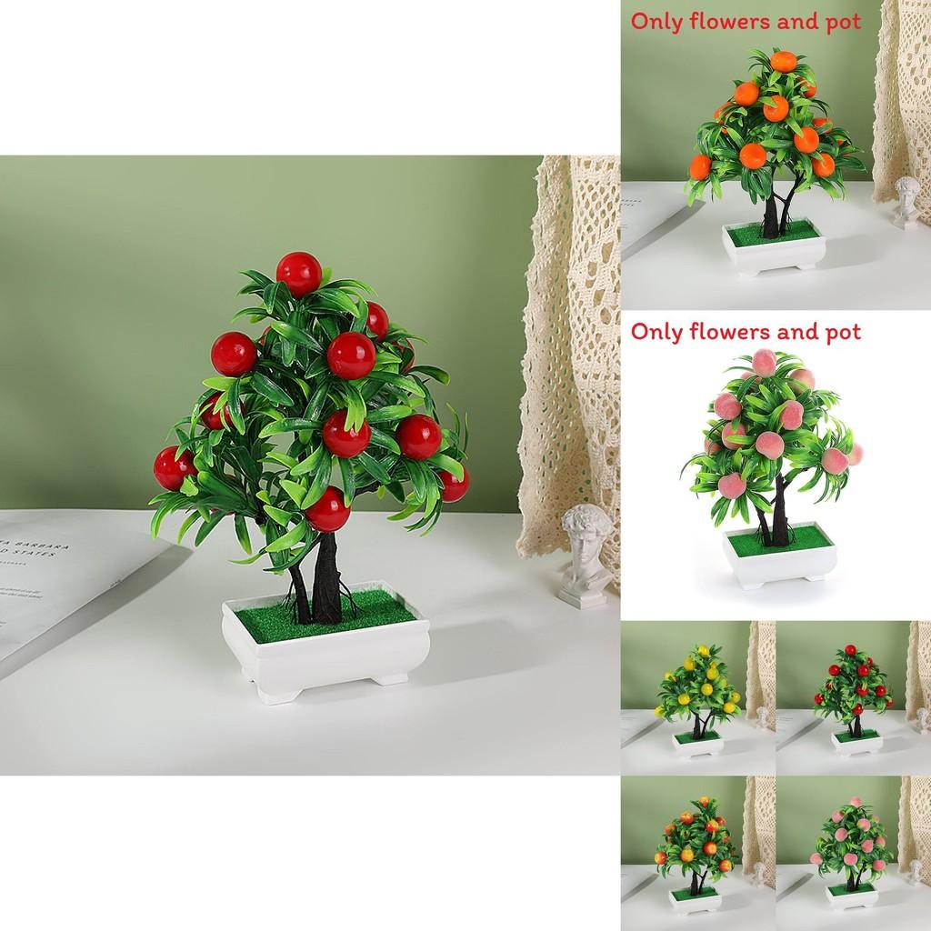 Faux Fruit Tree Decorative Display For Living Room Photography Props Rich Foliage Collection