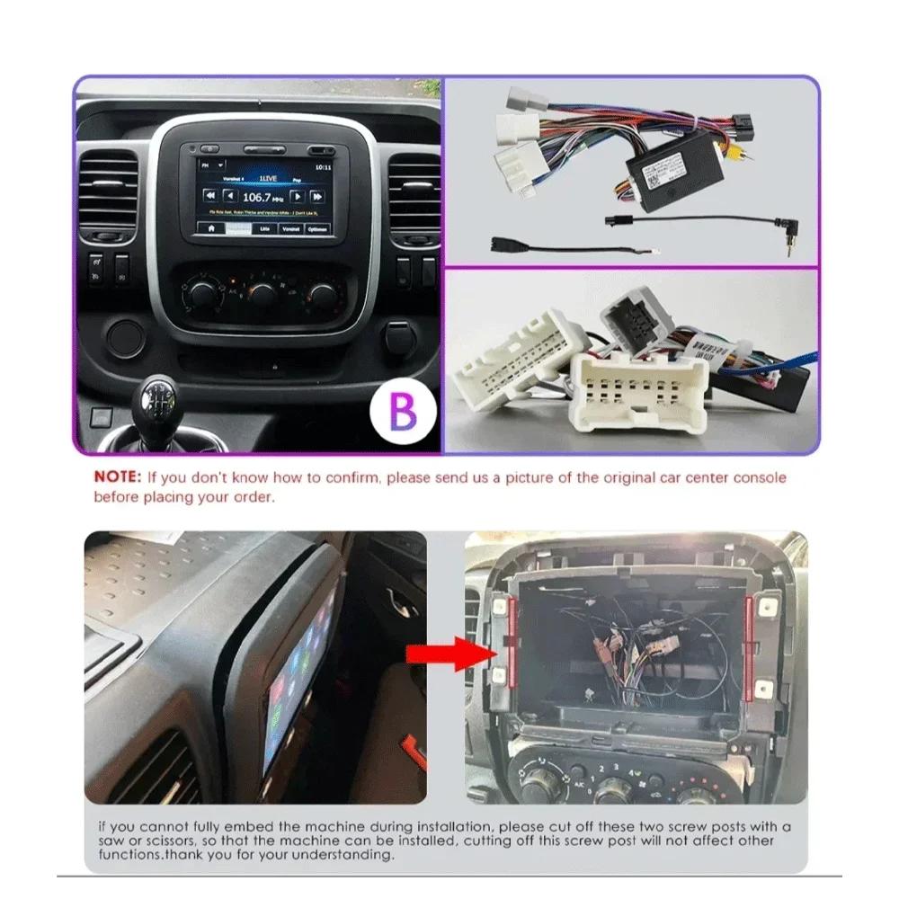 Android 14 Auto Car Radio For Renault Traffic 3 2014-2021 For Opel Vivaro B 2014-2018 Multimedia Video Player Navigation GPS DSP