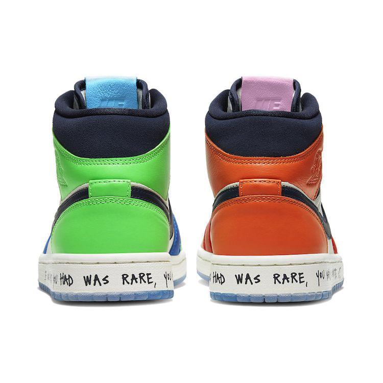 Melody Ehsani x Air Jordan 1 Mid Fearless Women Sneakers Multi-Color White Black CQ7629-100