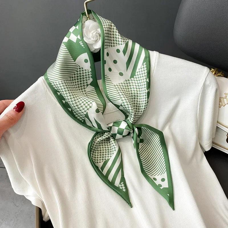 Fashion Print Hair Ribbon Scarf Women Neck Tie Bag Scarfs Satin Silk Skinny Headscarves Ladies Foulard Floral Bands 2026 New