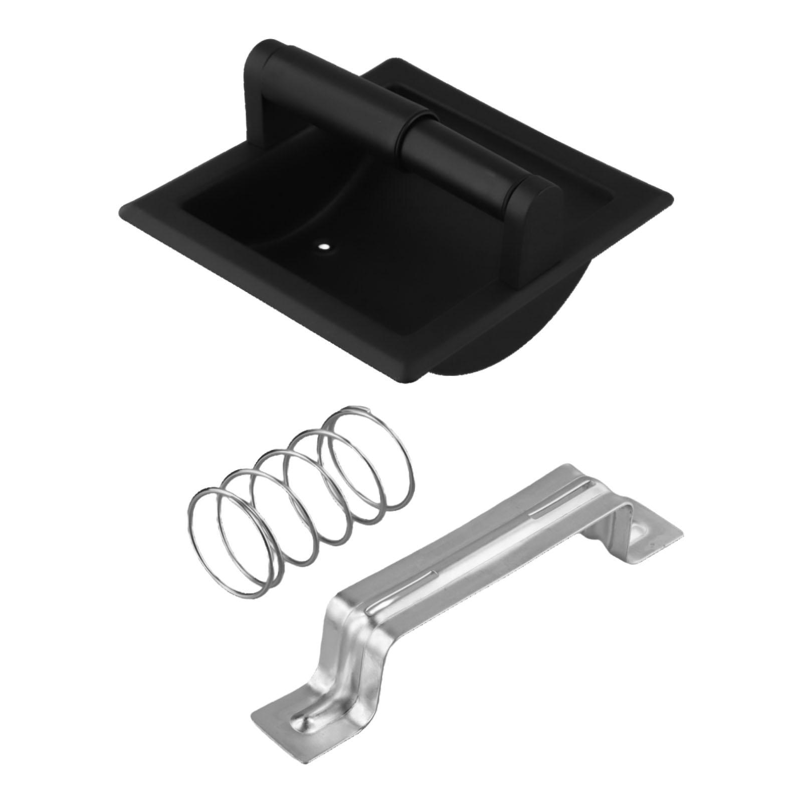 Black Stainless Steel Recessed Toilet Paper Holder Easy Installation Specifications Stainless Steel Wall Mounted China Mainland