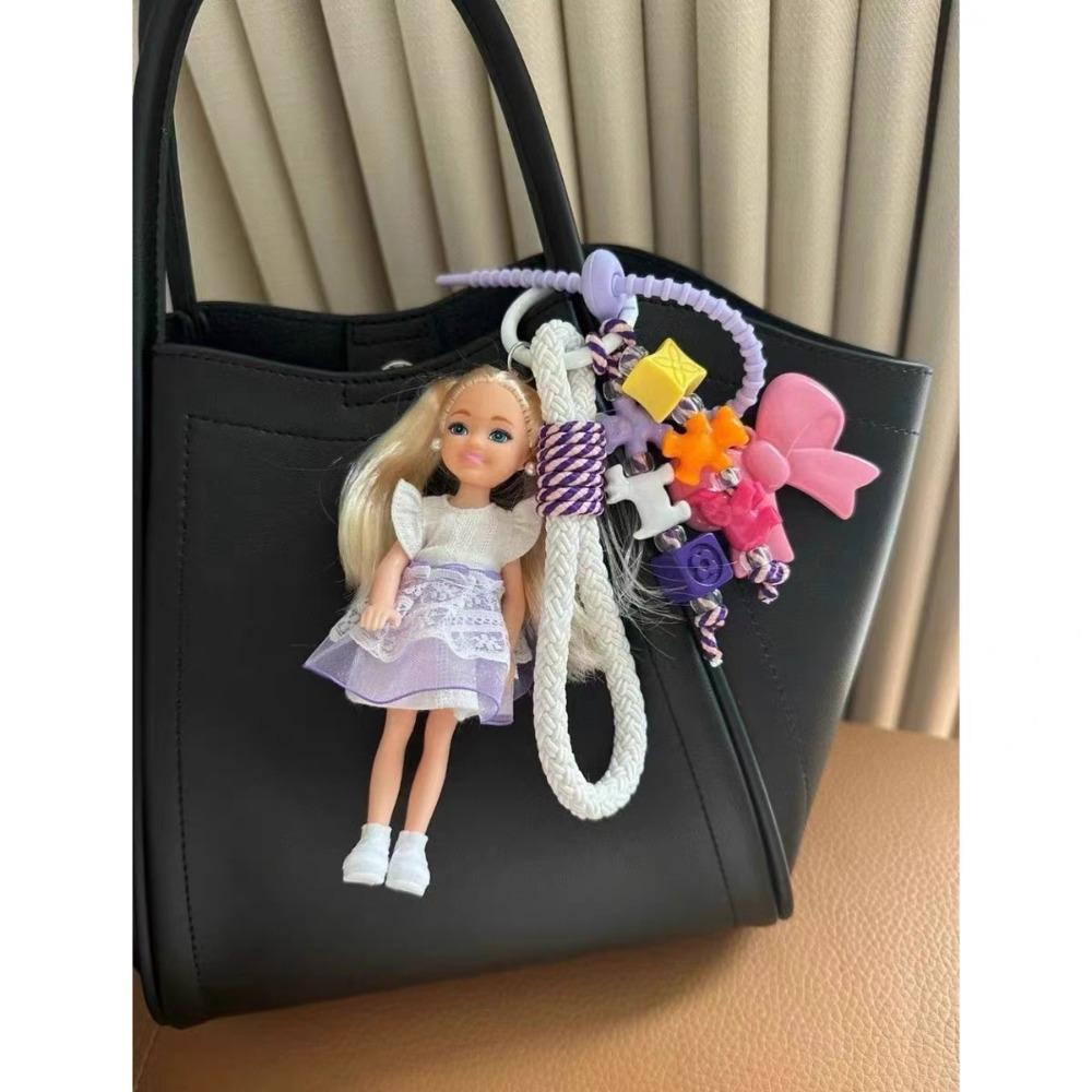 

DIY Change Clothes Doll Pendant Cute Car Key Ring New Backpack Accessory for Barbie Doll Random