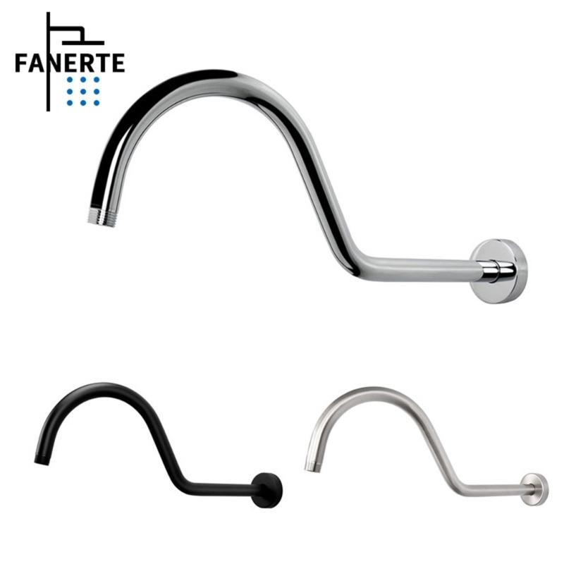 S shape Shower Arm Rusts Resistant Steel Modern Beautiful Appearance for Stylish Bath Space Luxury Bathroom Upgrades