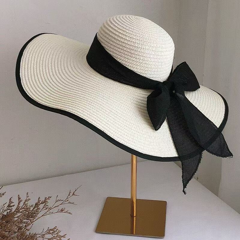 Summer Outdoor Straw Hat for Women, Large Brim Beach Hat, Versatile Hat for Beach Outings, Fresh And Light Hat,Foldable Outdoor Beach Hat for Women