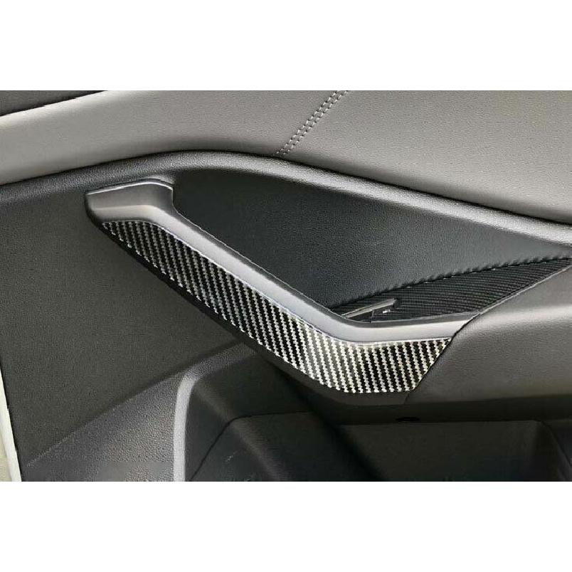 For VW Jetta Mk7 2019-2024 Real Carbon Fiber Inner Door Anti-Kick Panel Cover