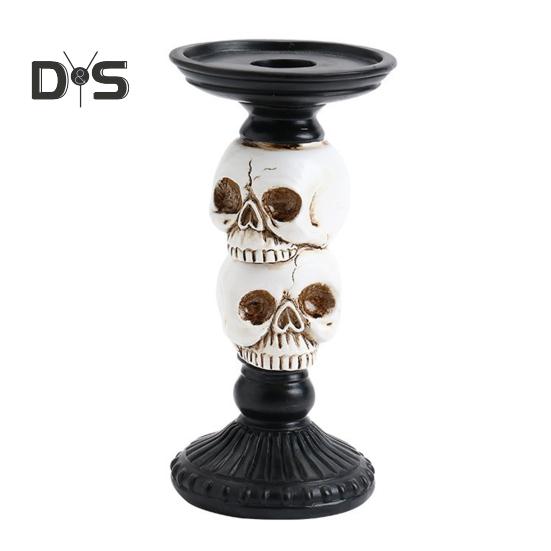 

Подсвечник в виде черепа, украшение на Хэллоуин, смоляной подсвечник-столб, жуткий подсвечник в виде черепа для свечи-столба диаметром 3 дюйма белый