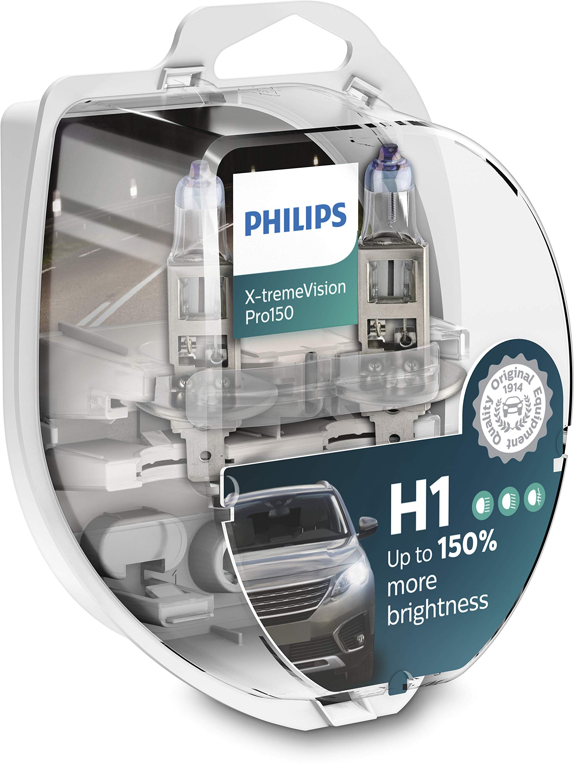 

Philips X-tremeVision Pro 150 H1 Car Headlight Bulb + 150% 2 Pack жёлтый