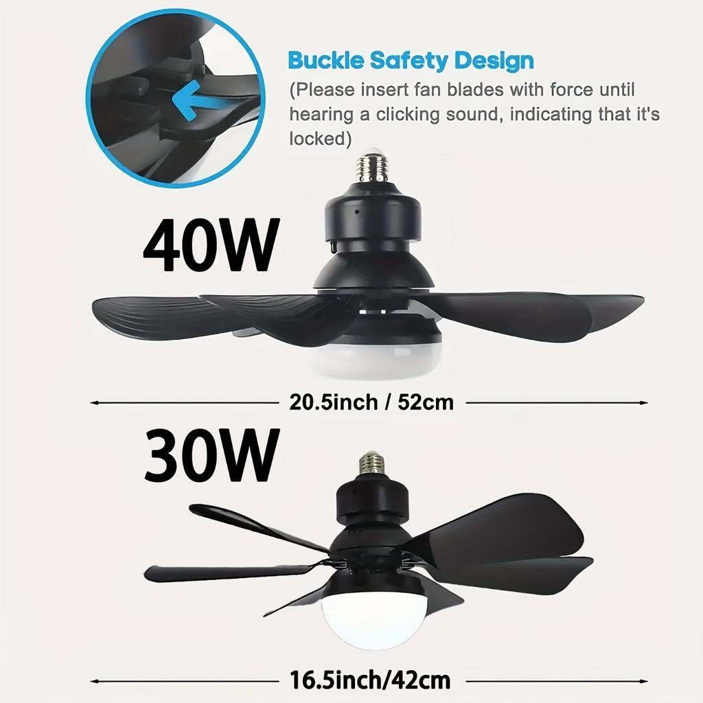Intelligent Ceiling Fan with Light, Remote Control, Adjustable LED, 6 Blades, Ceiling Fan Installation, Hard Wired, 85V-265V Voltage, Lighting