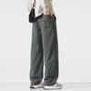 Minger | American trendy brand versatile splicing scimitar pants men's solid color simple loose wide-leg sports casual pants