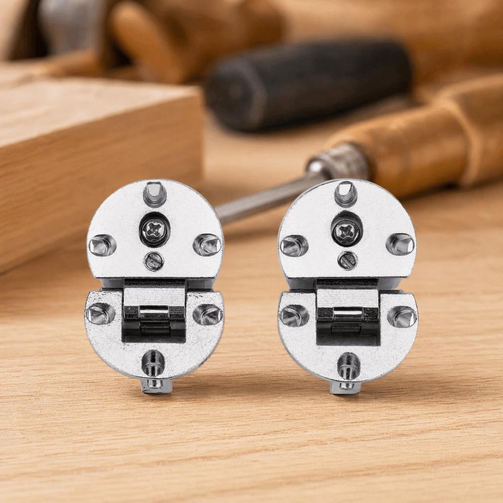 2pcs Silver Cabinet Door Hinge Hidden Folding Table Hinge Small Flap Door Hinge Furniture