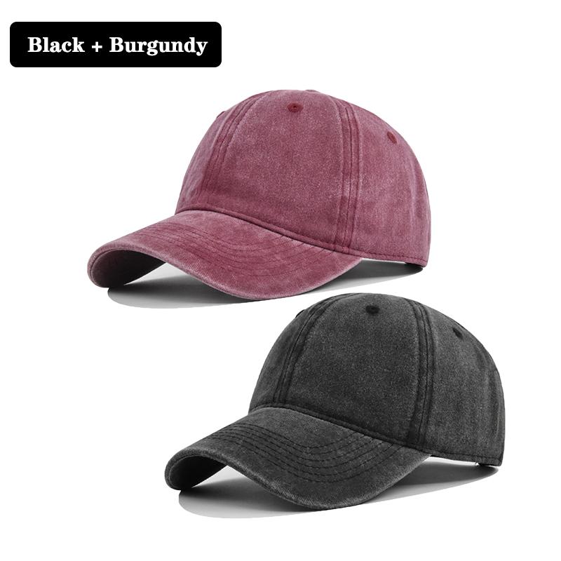 Men Women Baseball Cap Casual Unisex Baseball Cap Vintage Washed Cotton Fits Breathable Adjustable Solid Hip-Hop Dad Hat