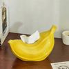 Creative Banana Tissue Box Ceramic Tissue Case Living Room Coffee Table Napkin Holder Dining Table Decoration Bedroom Ornament